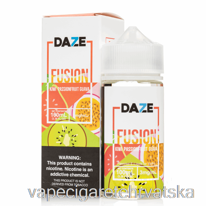 Vape Cigarete Kivi Passionfruit Guava - 7 Daze Fusion - 100ml 0mg